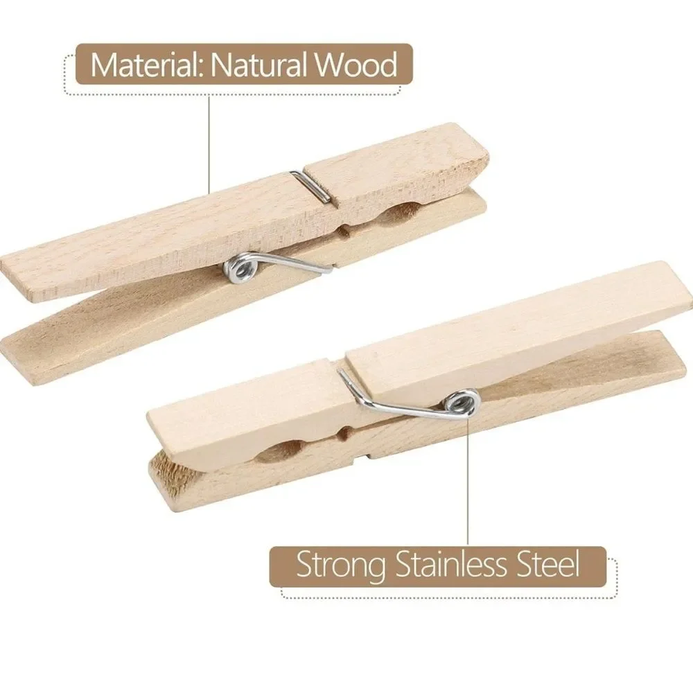 COPY - 50 PCs of 3 inches long wood clothing pin or clippers